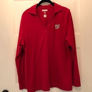 Washington Nationals - long sleeve red polo